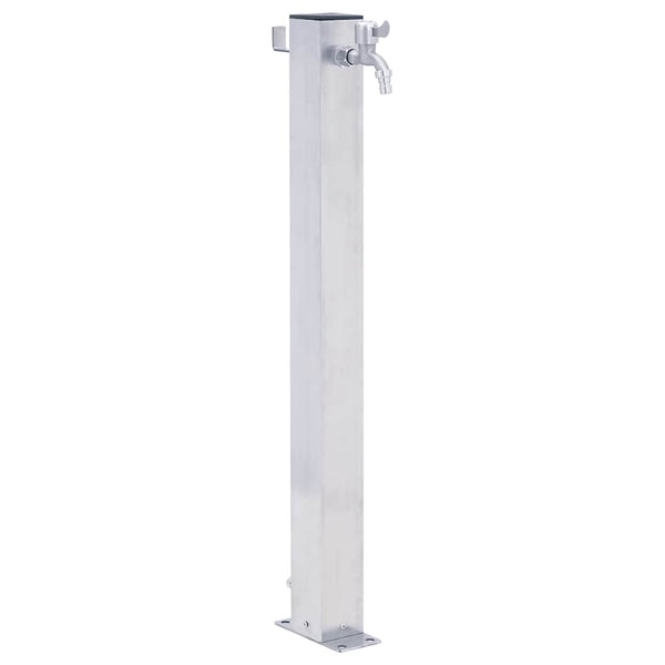 Ruostumaton teräs puutarhan vesipylväs Iasin 80cm (neliskulmainen)