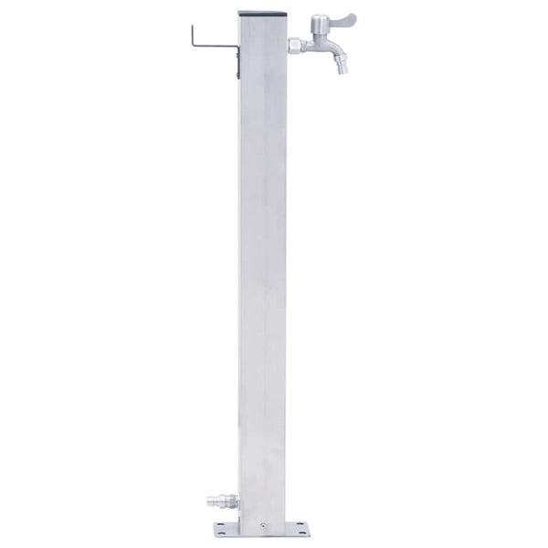 Ruostumaton teräs puutarhan vesipylväs Iasin 80cm (neliskulmainen)
