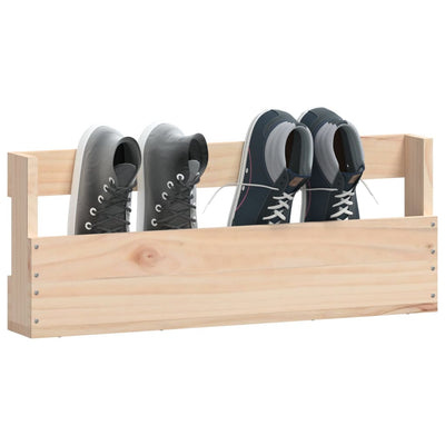 Seinäkenkätelineet 2 kpl 59x9x23 cm täysi mänty