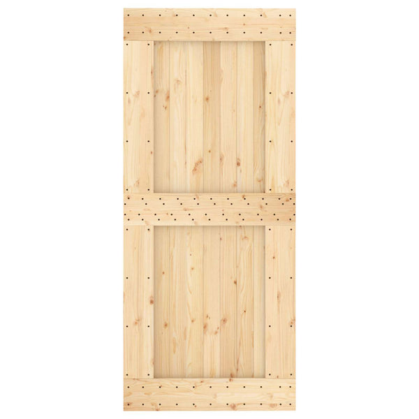 Sileä ovi NARVIK 90 x 210 cm Massiivinen mänty (käsittelemätön)