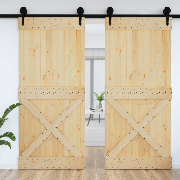 Ovi NARVIK 100 x 210 cm Massiivinen mänty (käsittelemätön)