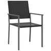 Puutarhatuolit 4 kpl 54x62,5x89 cm musta polyrottinki