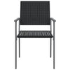 Puutarhatuolit 4 kpl 54x62,5x89 cm musta polyrottinki