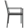 Puutarhatuolit 4 kpl 54x62,5x89 cm musta polyrottinki
