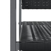 Puutarhatuolit 4 kpl 54x62,5x89 cm musta polyrottinki