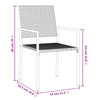 Puutarhatuolit 4 kpl 54x62,5x89 cm musta polyrottinki