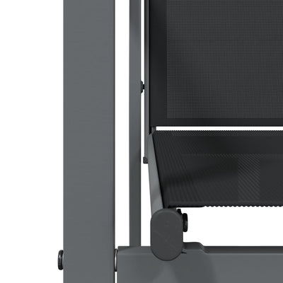 Musta puutarhatuolit Galit 55x61,5x90cm (4 kpl textilene ja teräs)