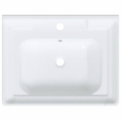 Kylpyhuoneen pesuallas valk. 61x48x23 cm suorakaide keraaminen