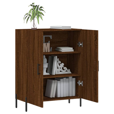 Senkki ruskea tammi 69,5x34x90 cm tekninen puu
