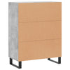 Betoninharmaa senkki Cazazian 69,5x34x90cm (puinen)