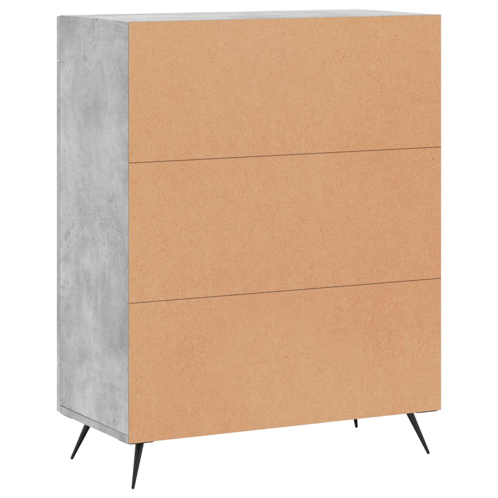 Betoninharmaa senkki Walter 69,5x34x90cm (puinen)