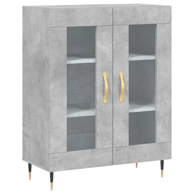 Senkki betoninharmaa 69,5x34x90 cm tekninen puu