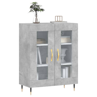 Senkki betoninharmaa 69,5x34x90 cm tekninen puu