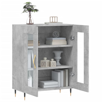 Senkki betoninharmaa 69,5x34x90 cm tekninen puu