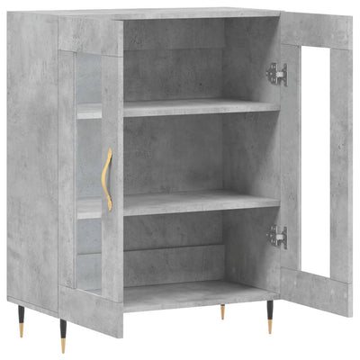 Senkki betoninharmaa 69,5x34x90 cm tekninen puu