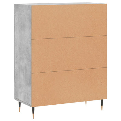 Senkki betoninharmaa 69,5x34x90 cm tekninen puu