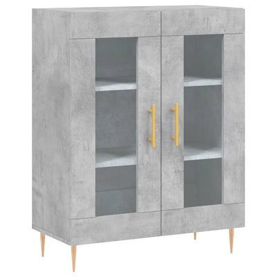 Senkki betoninharmaa 69,5x34x90 cm tekninen puu