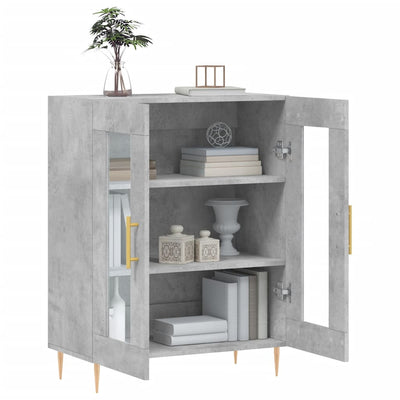 Senkki betoninharmaa 69,5x34x90 cm tekninen puu