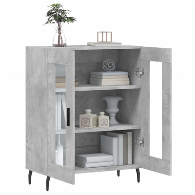 Senkki betoninharmaa 69,5x34x90 cm tekninen puu
