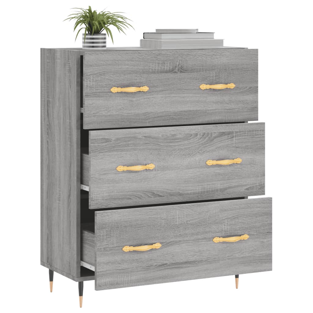 Harmaa senkki Natige 69,5x34x90cm (puinen)