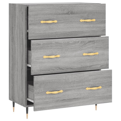 Senkki harmaa Sonoma 69,5x34x90 cm tekninen puu