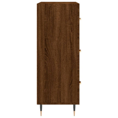Senkki ruskea tammi 69,5x34x90 cm tekninen puu
