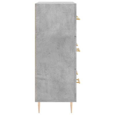 Senkki betoninharmaa 69,5x34x90 cm tekninen puu