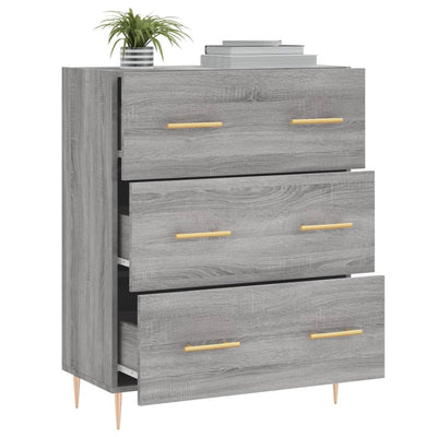 Senkki harmaa Sonoma 69,5x34x90 cm tekninen puu