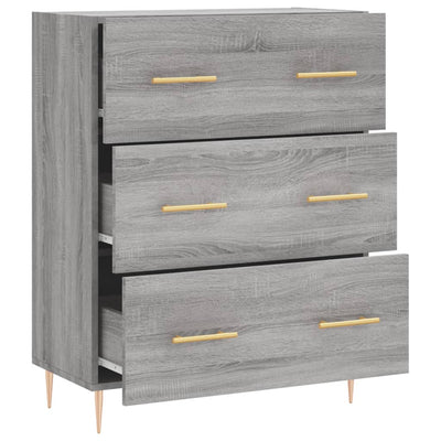 Senkki harmaa Sonoma 69,5x34x90 cm tekninen puu