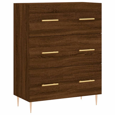 Senkki ruskea tammi 69,5x34x90 cm tekninen puu
