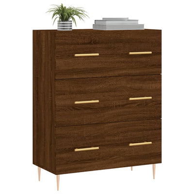 Senkki ruskea tammi 69,5x34x90 cm tekninen puu