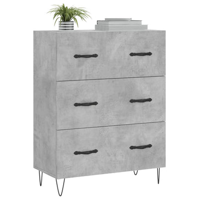Senkki betoninharmaa 69,5x34x90 cm tekninen puu