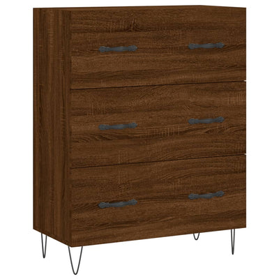 Senkki ruskea tammi 69,5x34x90 cm tekninen puu