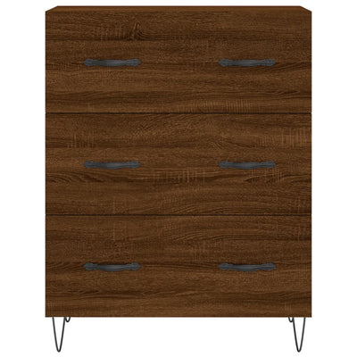 Senkki ruskea tammi 69,5x34x90 cm tekninen puu