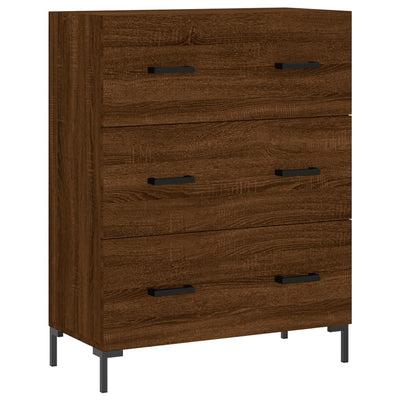 Senkki ruskea tammi 69,5x34x90 cm tekninen puu