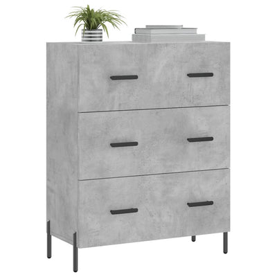 Senkki betoninharmaa 69,5x34x90 cm tekninen puu