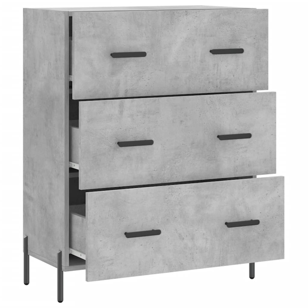 Betoninharmaa senkki Arcidalia 69,5x34x90cm (puinen)