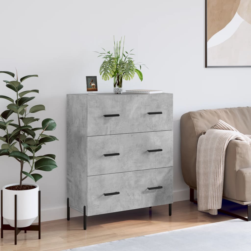 Betoninharmaa senkki Arcidalia 69,5x34x90cm (puinen)