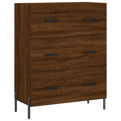 Senkki ruskea tammi 69,5x34x90 cm tekninen puu
