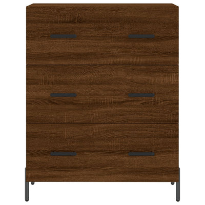 Senkki ruskea tammi 69,5x34x90 cm tekninen puu
