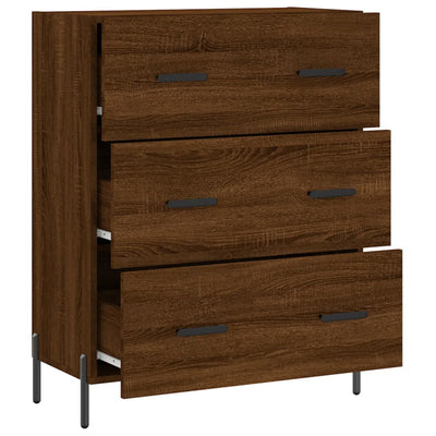 Senkki ruskea tammi 69,5x34x90 cm tekninen puu