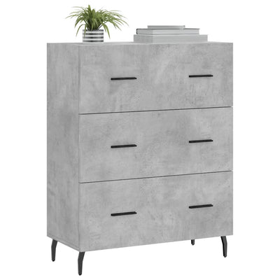 Senkki betoninharmaa 69,5x34x90 cm tekninen puu