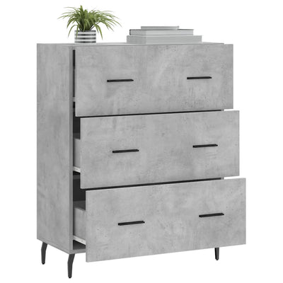 Senkki betoninharmaa 69,5x34x90 cm tekninen puu