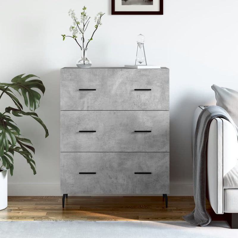 Senkki betoninharmaa 69,5x34x90 cm tekninen puu