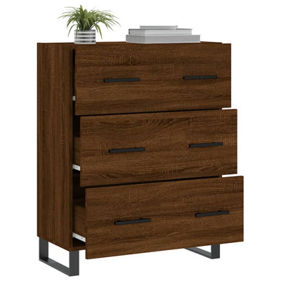 Senkki ruskea tammi 69,5x34x90 cm tekninen puu