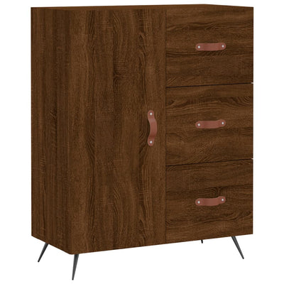 Senkki ruskea tammi 69,5x34x90 cm tekninen puu