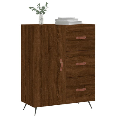 Senkki ruskea tammi 69,5x34x90 cm tekninen puu