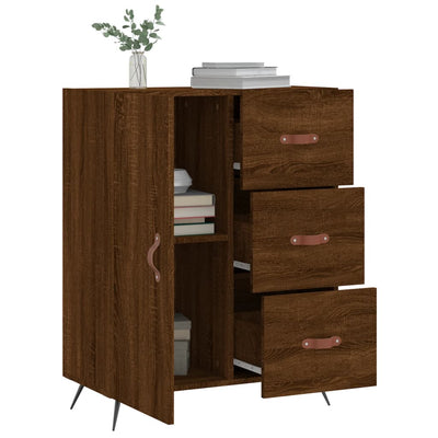 Senkki ruskea tammi 69,5x34x90 cm tekninen puu