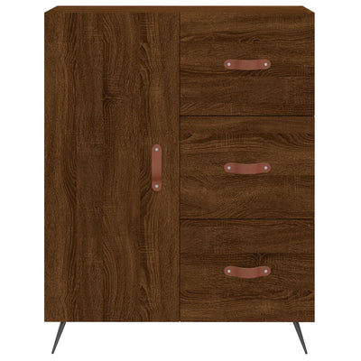 Senkki ruskea tammi 69,5x34x90 cm tekninen puu