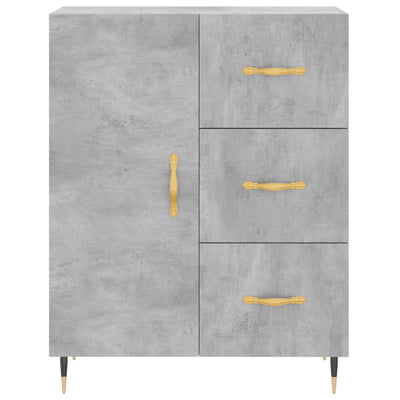 Senkki betoninharmaa 69,5x34x90 cm tekninen puu